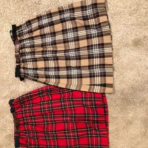 Vintage plaid skirts